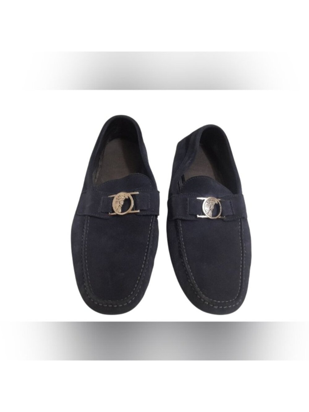 Versace Collection Men's Medusa Suede Leather Driving Shoes Loafer Size: EU 43